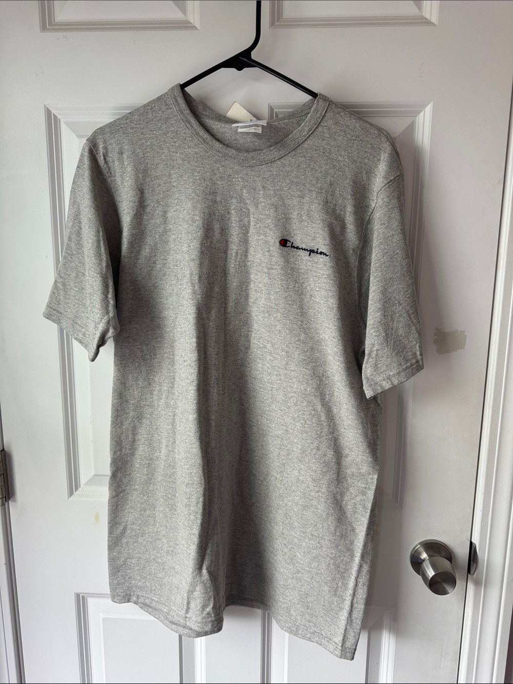 NWT Champion Gray Short Sleeve Tee with Embroidered Logo